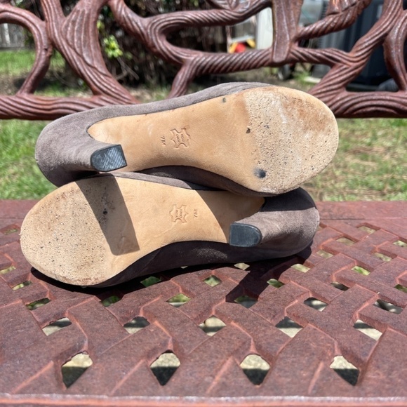 Via Spiga Suede Leather Platform Closed Toe Slip On Heels - Picture 7 of 11